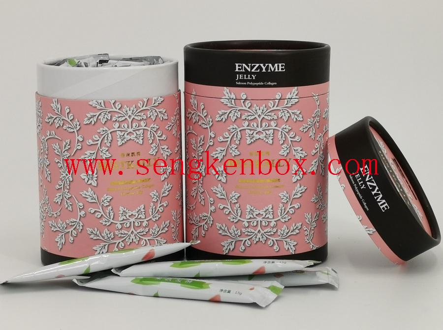 Round Enzyme Powder Packaging Cardboard Box