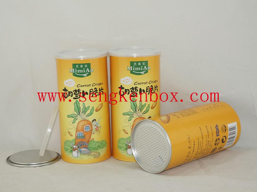 Carrot Crisps Packaging Paper Tube