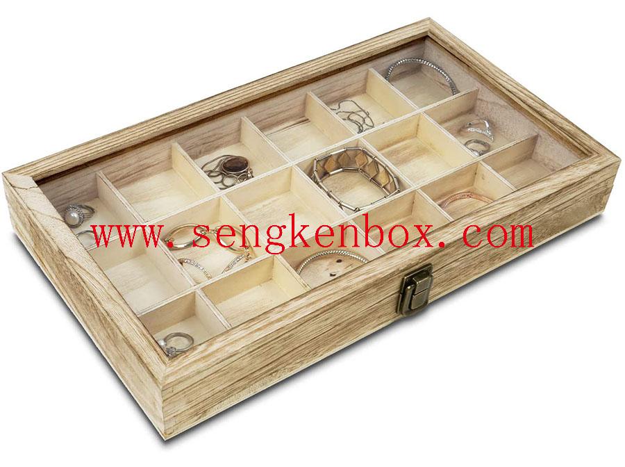 Wooden Box Packaging With Visual Windows