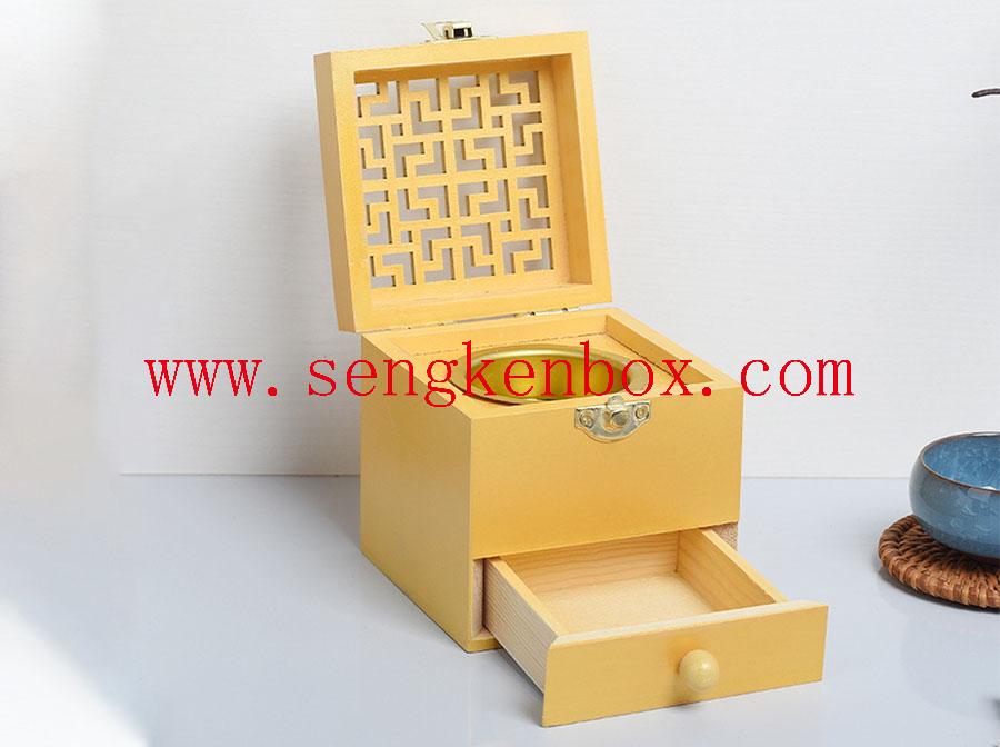 Packaging Wooden Box With Hollow Lid