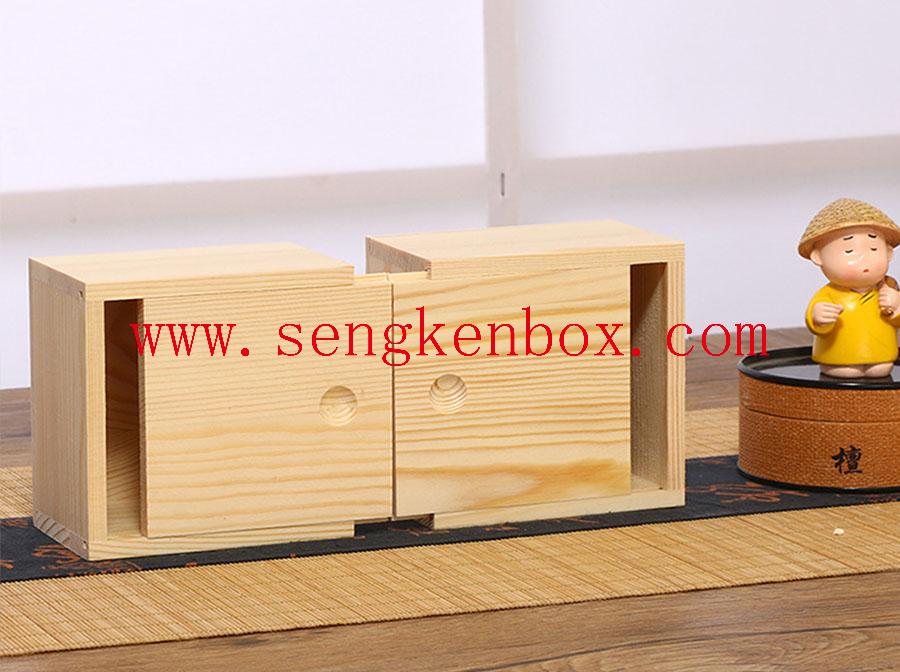 Wooden Box Packaging With Pull Type