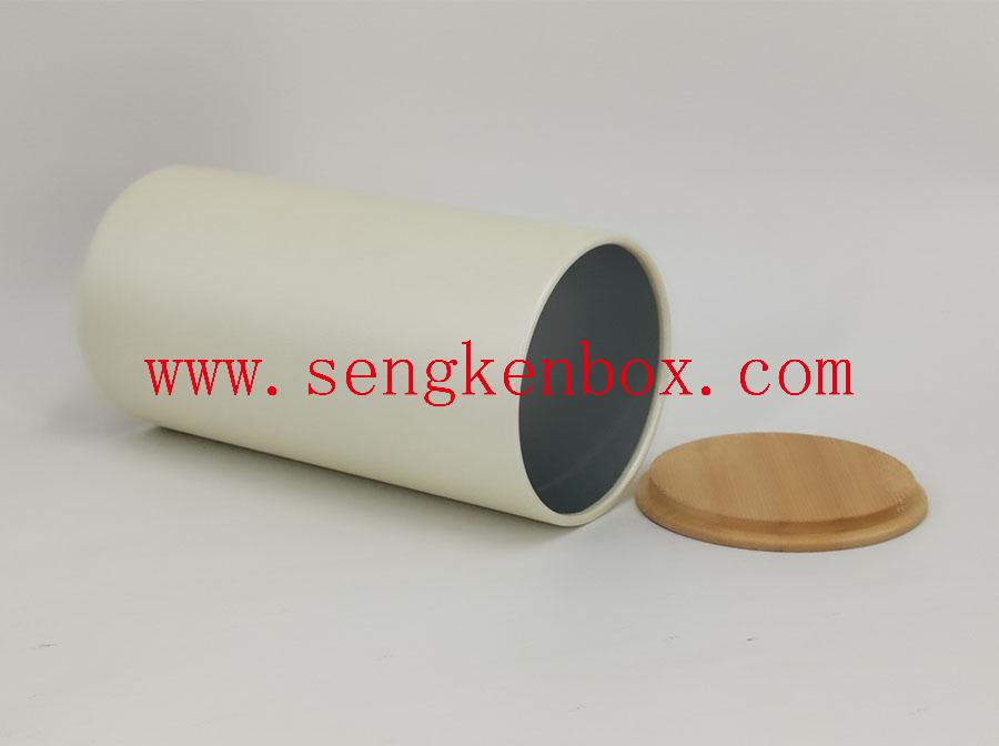 Paper Tea Cans With Bamboo Cover