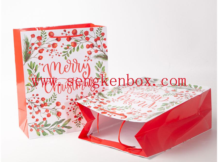 Color Christmas Paper Gift Bag