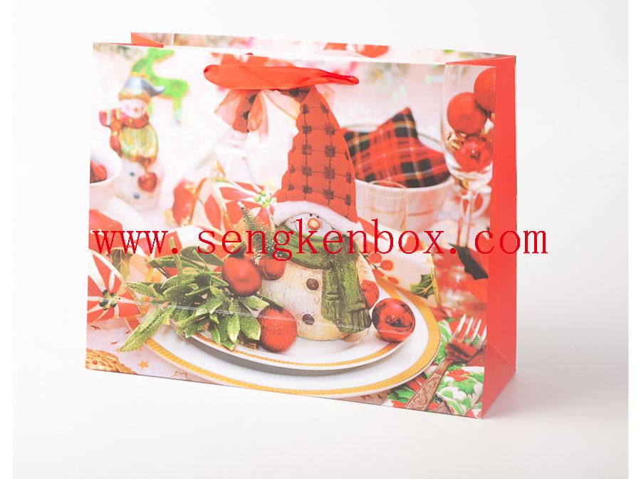 Snowman Design Paper Gift Bag