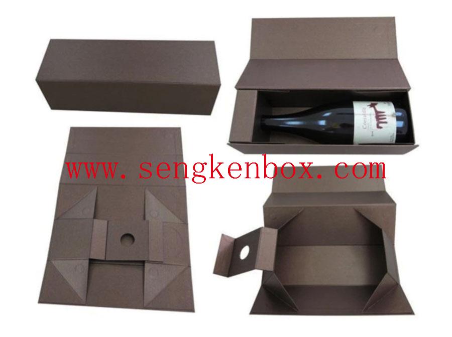 صندوق ورق تغليف النبيذ الداكن