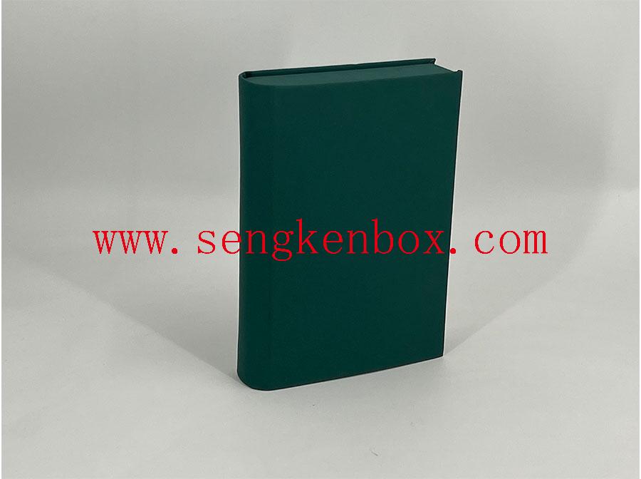 صندوق هدايا جلد صدفي الشكل على شكل كتاب