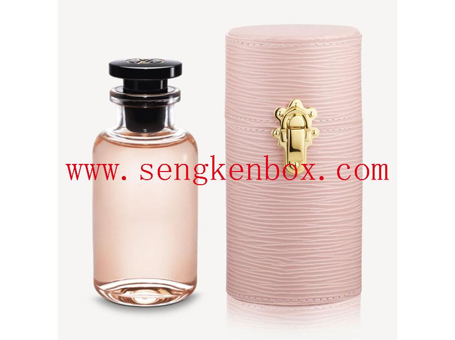 صندوق جلد عطر بشعار مخصص