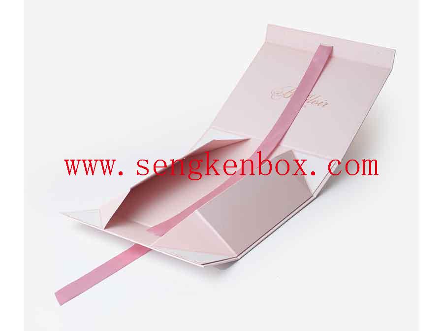 صندوق هدايا ورق وردي مخصص