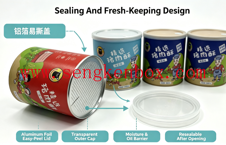 Pork Floss Paper Can