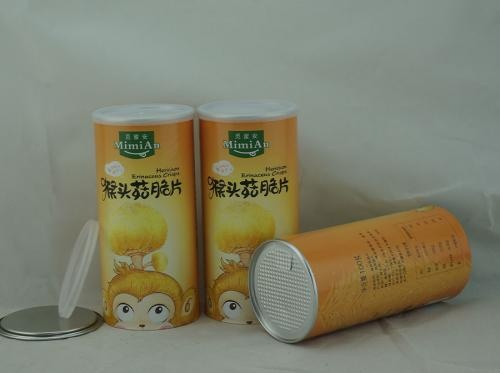 Hericium Crisps Food Packaging Paper Cans