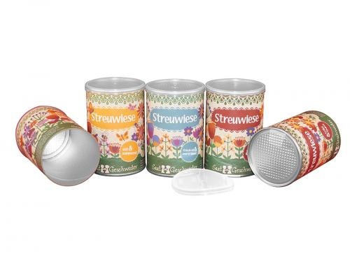 Flower Printed Food Packaging Paper Cans