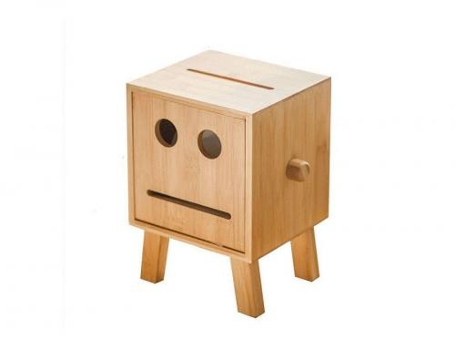 Napkin Wooden Box With Magnet Switch