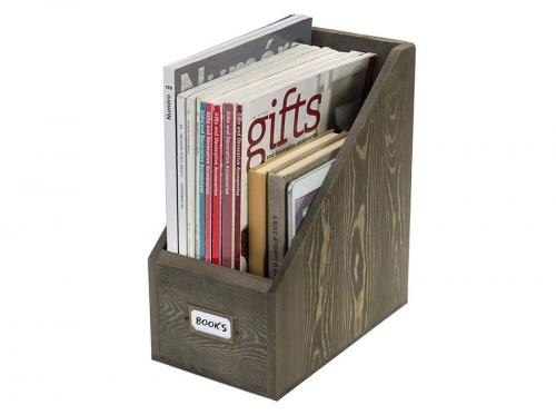 Books Wooden Box With Name Tags