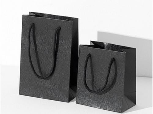 Textured Black White Gift Paper Bags