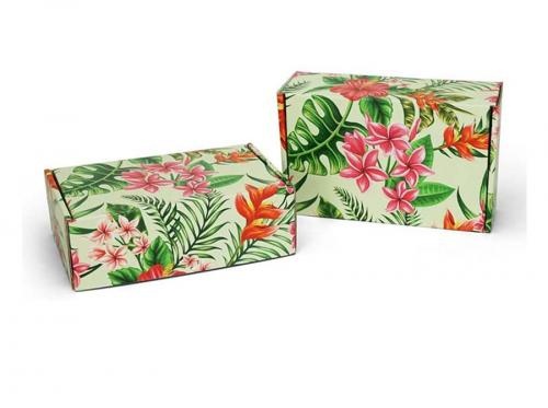 Floral Print Wrapping Paper Gift Box