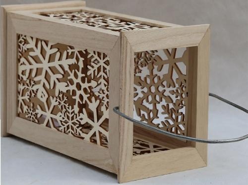 Snowflake Hollow Hand Lamp Rectangular Box