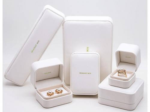 Korea New Style White Leather Jewelry Box
