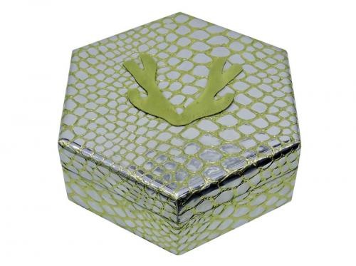 Hexagon Shape Display Jewelry Leather Box