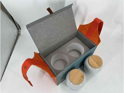 Both Sides Leather Paper Tea Packaging Box