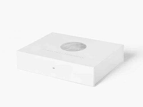 White Folding Magnetic Closure Clothing Gift Box