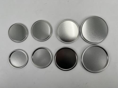 Silver Round Metal Flat Bottom Tinplate Lids