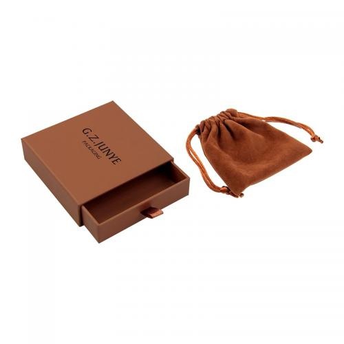 OEM و ODM Custom brown luxury drawer jewelry packaging box with logo للبيع