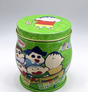 علبة صفيح على شكل طبلة الخصر لشخصية Crayon Shin-Chan: تغليف صفيح مخصص للرسوم المتحركة بمستوى غذائي للحلوى